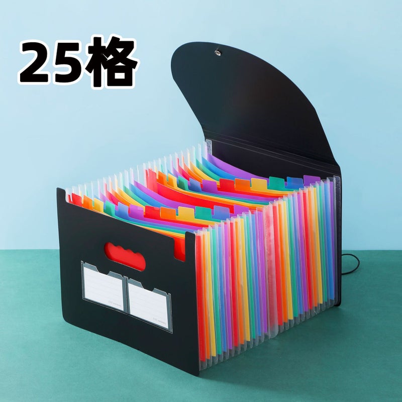 A4 Folder Organ Bag Large Capacity 13/25 Layer Data Book Student Examination Paper Folder Can Be Vertical Storage File Bag - Image 2